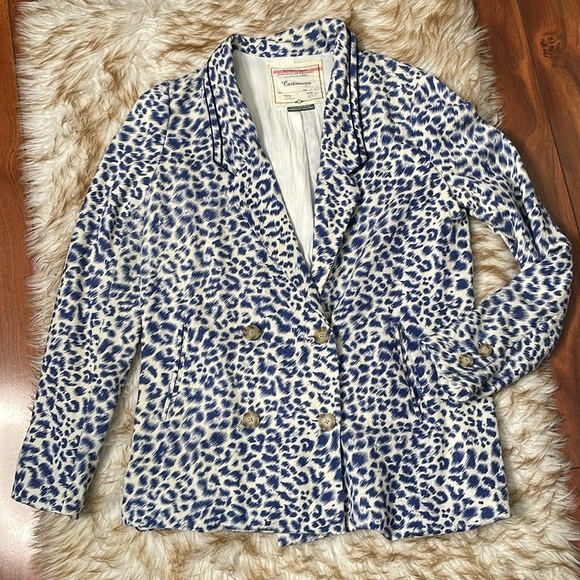 Cartonnier blue leopard blazer - Picture 7 of 10